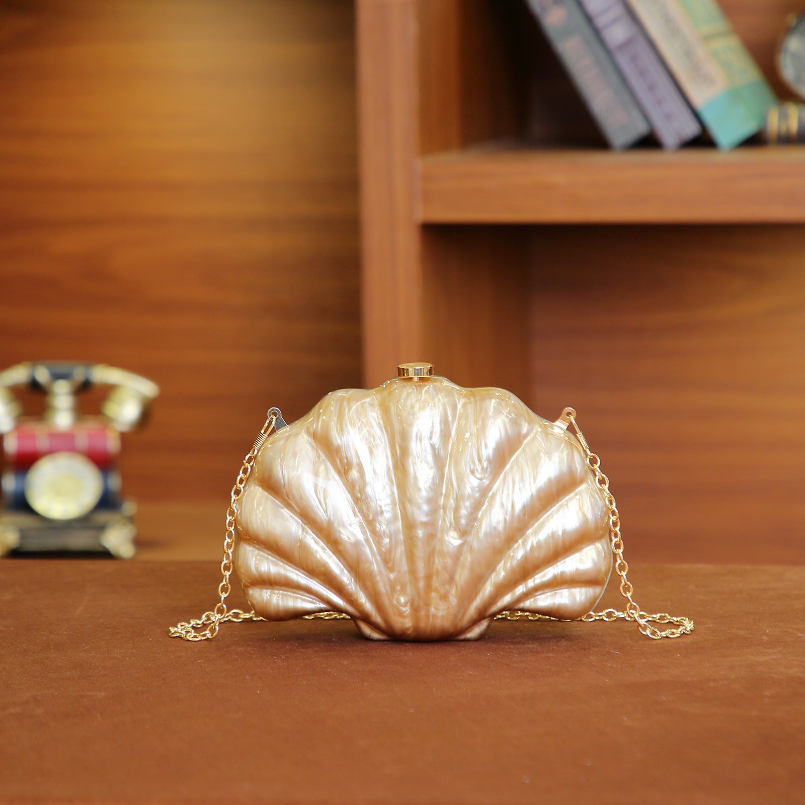 Sac bandoulière Shell en chaîne acrylique multicolore