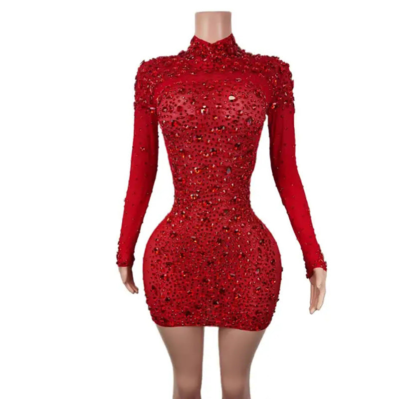 Élégante robe de soirée fourreau blanche ajustée pour tapis rouge