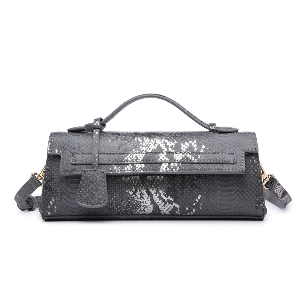 Ostrich Grain PU Crossbody Shoulder Bag 28x6.5x11cm