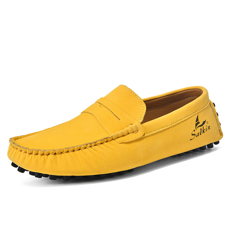 Men's Gommino Slip-On Shoes – All-Matching Colors, Flat Heel, Breathable