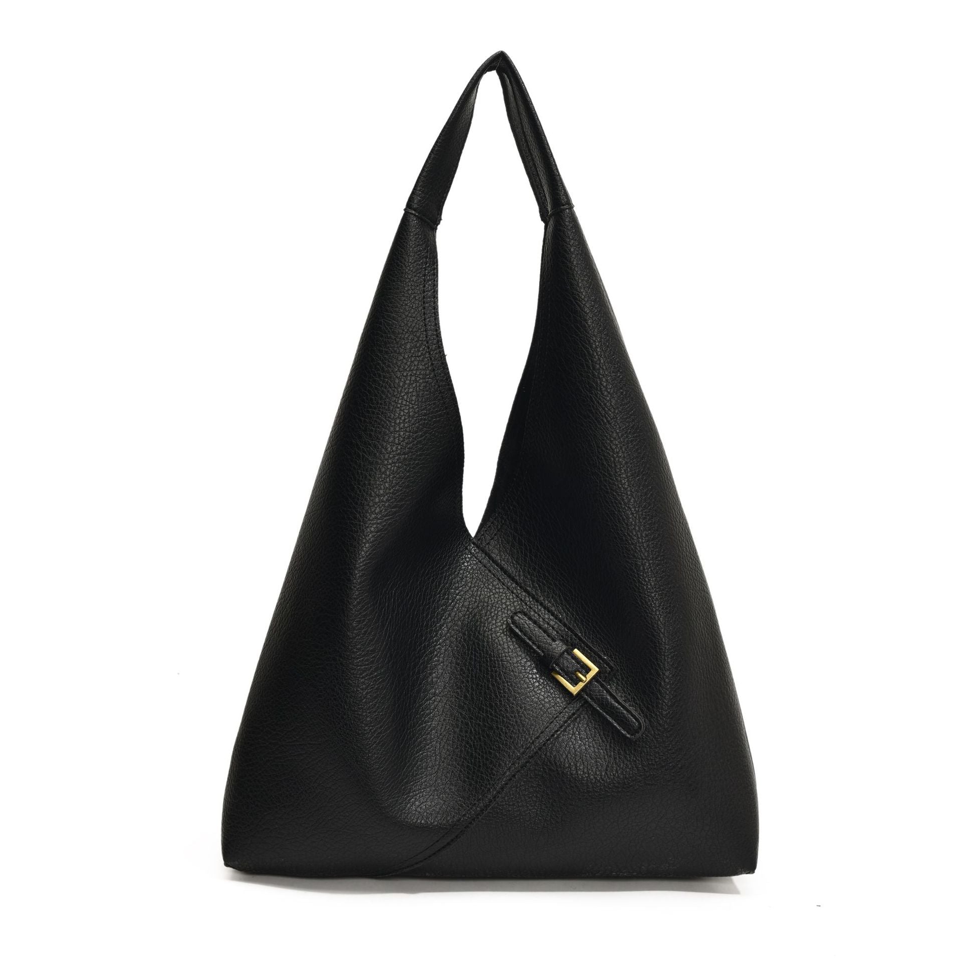 Solid Color Soft PU Leather Large Capacity Underarm Bag