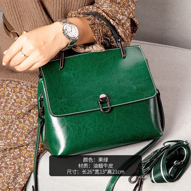 Cowhide High-End Fashionable Handbag for Women in Multiple Colors