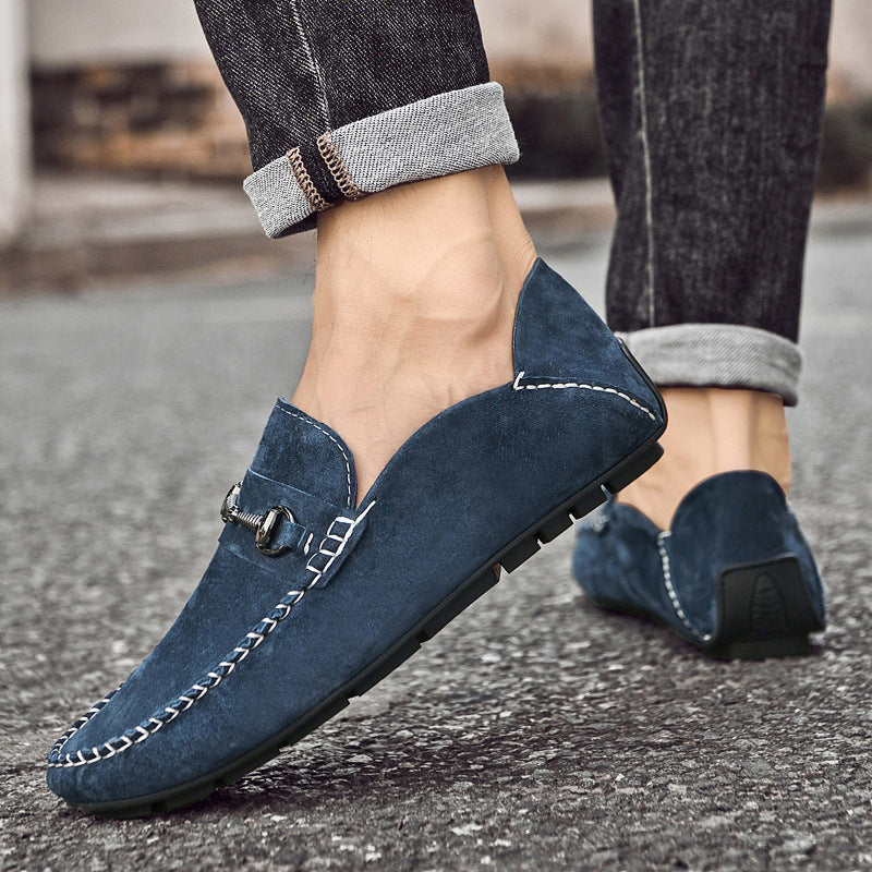 Men's Breathable Suede Casual Shoes Rubber Sole