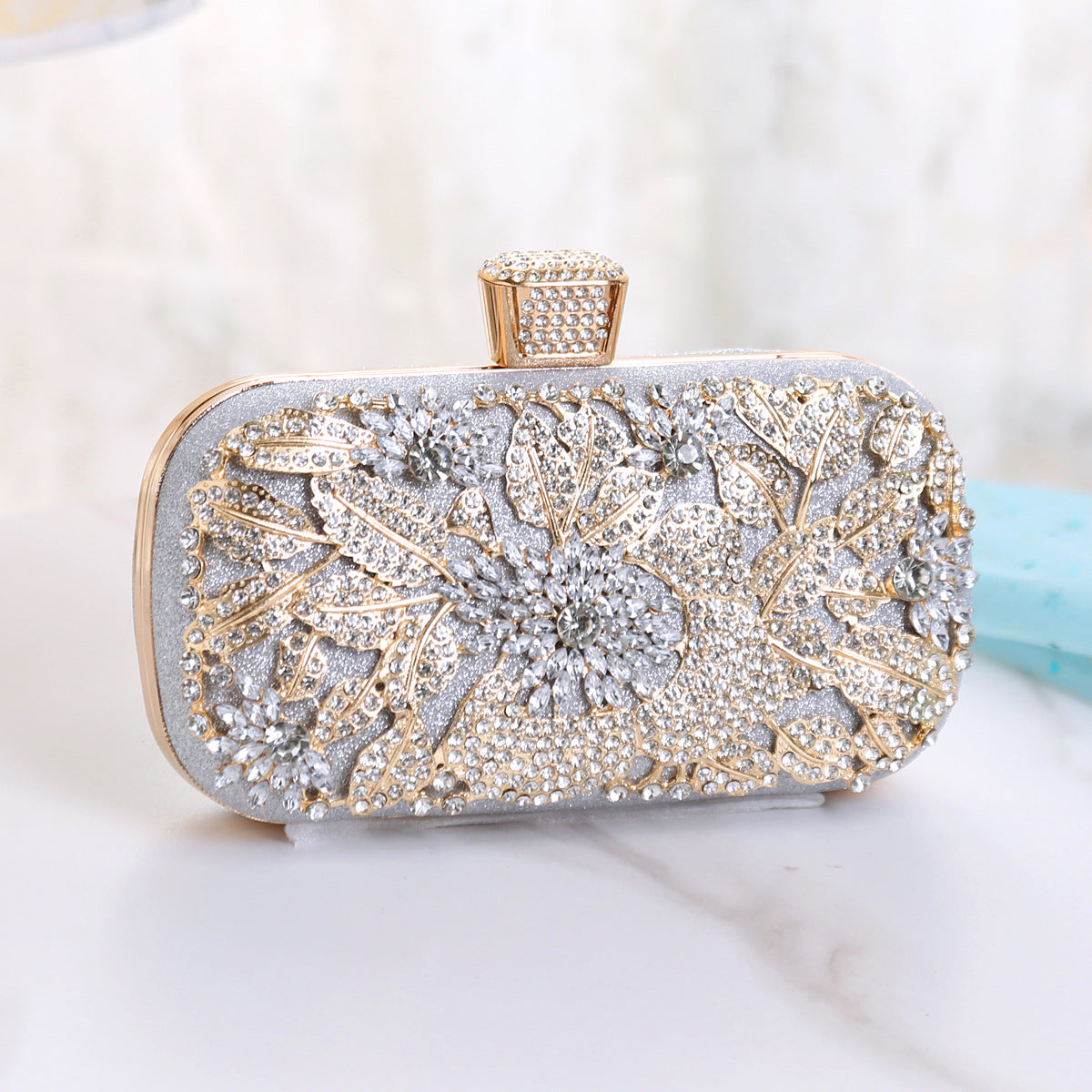 Sac à main européen et américain pour femme, avec diamants et double anse
