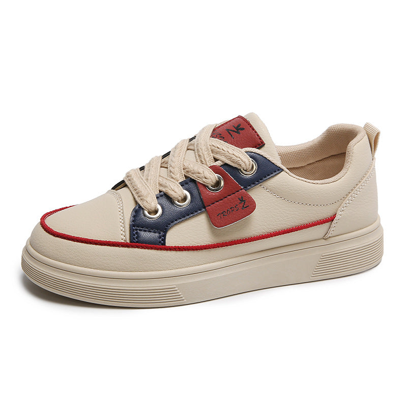 Baskets compensées blanches confortables pour femme