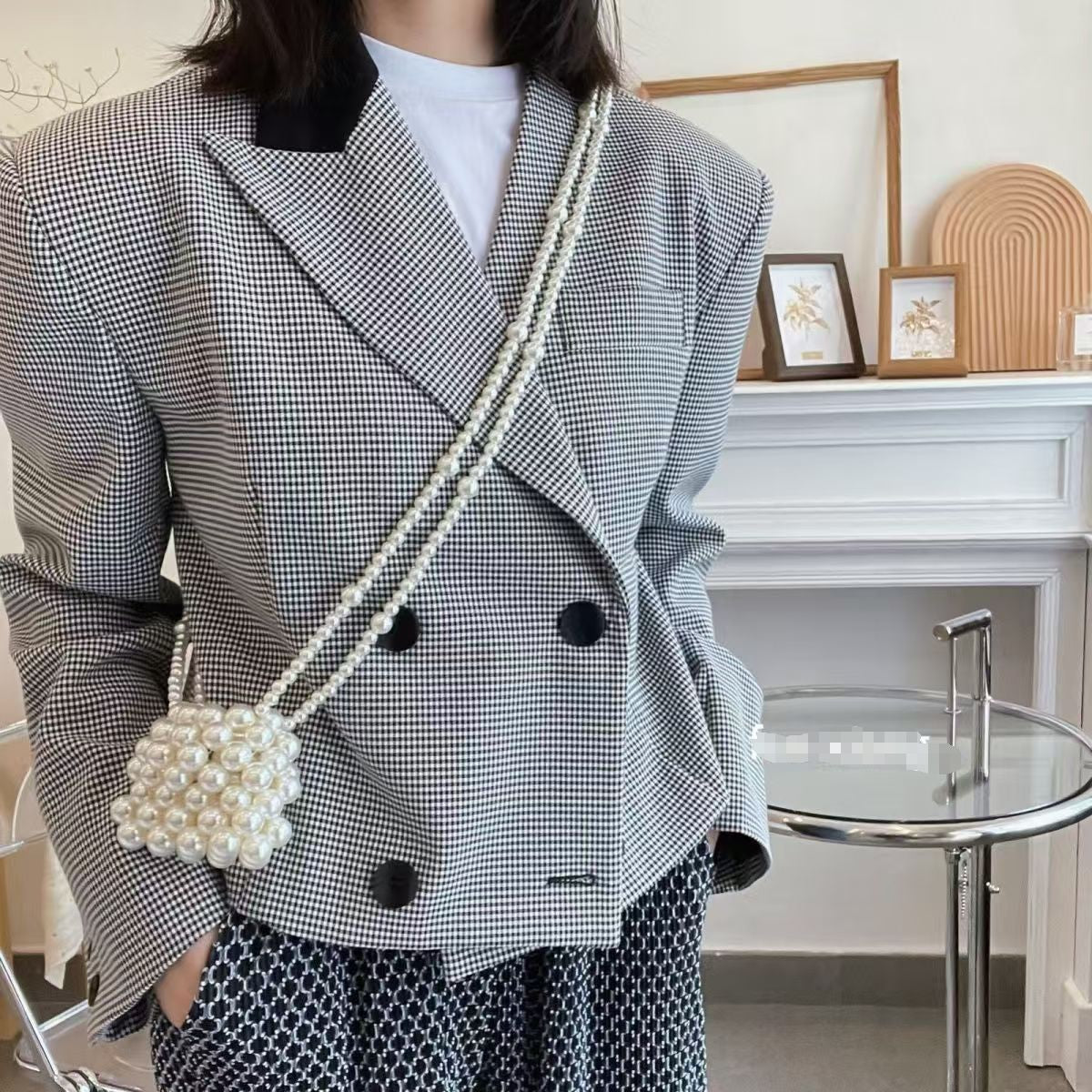 Mini Pearl Crossbody Handbag for Women