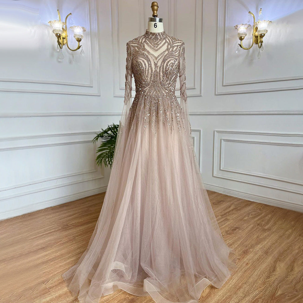 Elegant Slimming Art Exam Dress with Organza Fabric