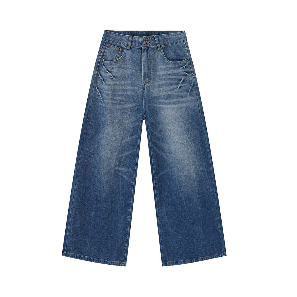 Men's Summer Loose Straight Cotton Jeans S-XL