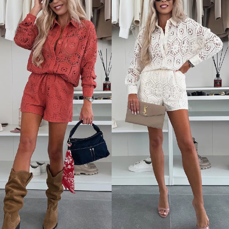 European And American Leisure Style Lapel Single Breasted Stand Collar Top