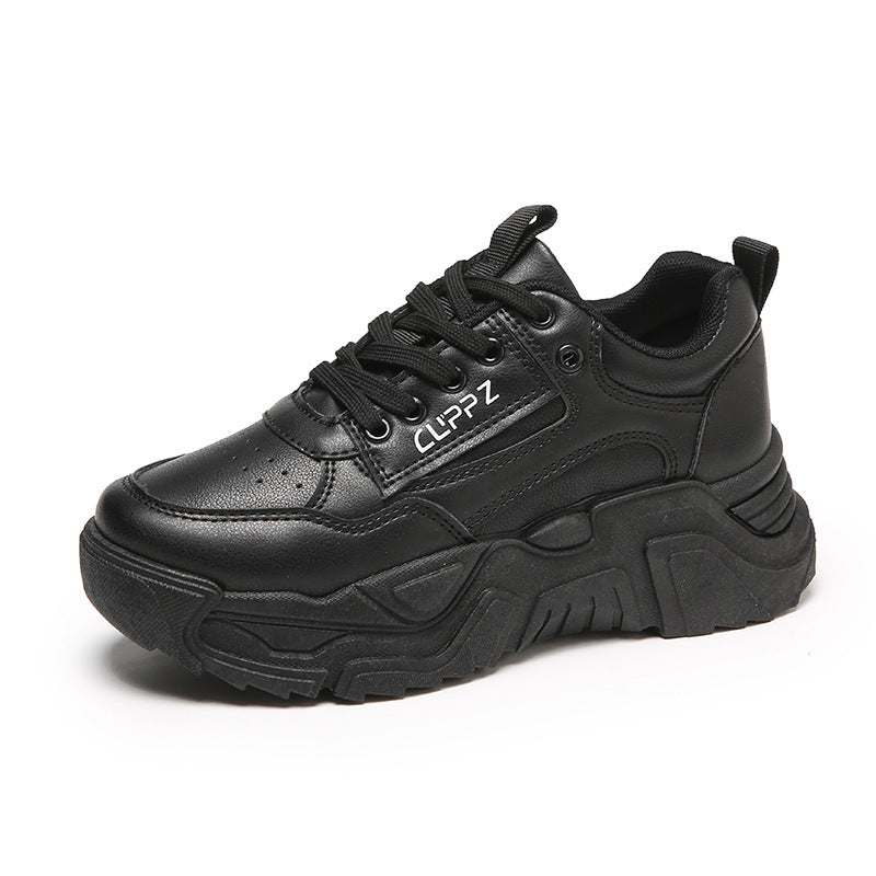 Candy-Colored Casual Low-Top Leather Lined Shoes in Pink, Beige, Black & White