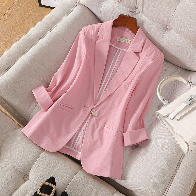 Personalized Women's Summer Suit Coat Slim Fit Cotton