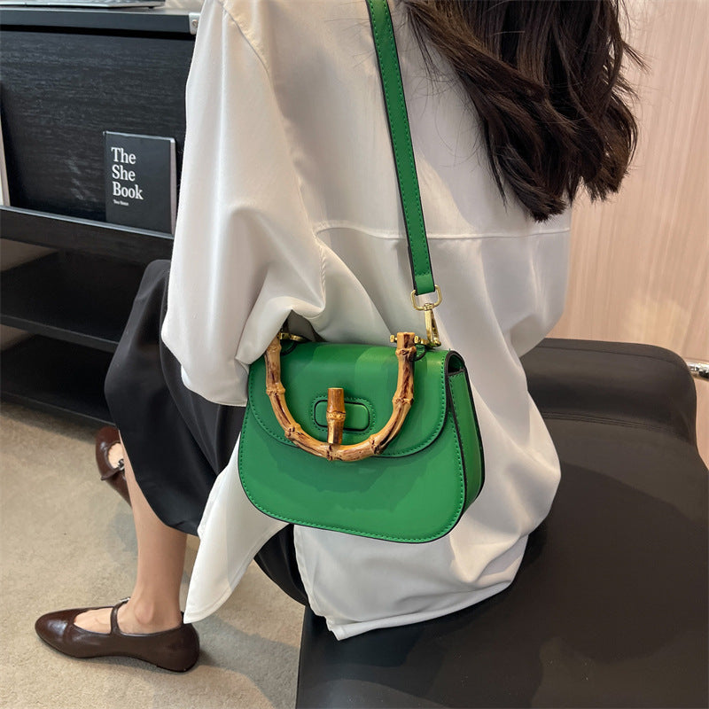 Portable Bamboo Crossbody Shoulder Bag for Women