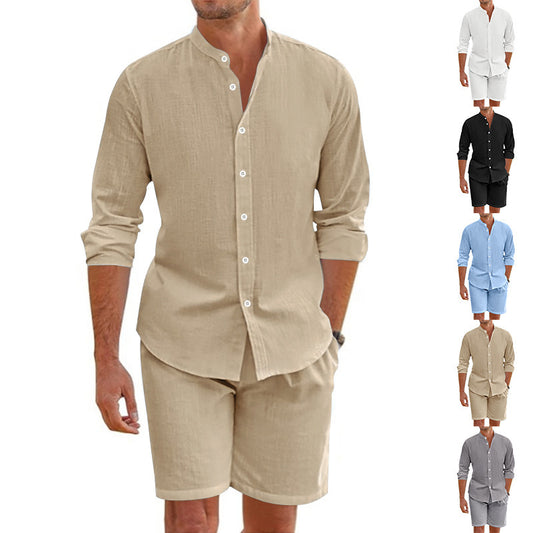 Top And Drawstring Shorts Beach Clothing For Men
