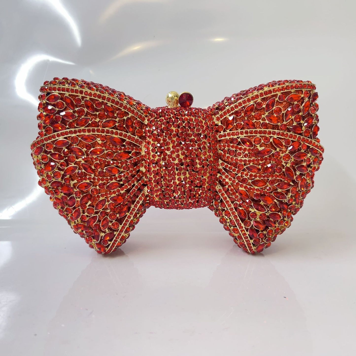 Bow Diamond Evening Bag Rhinestone Clutch