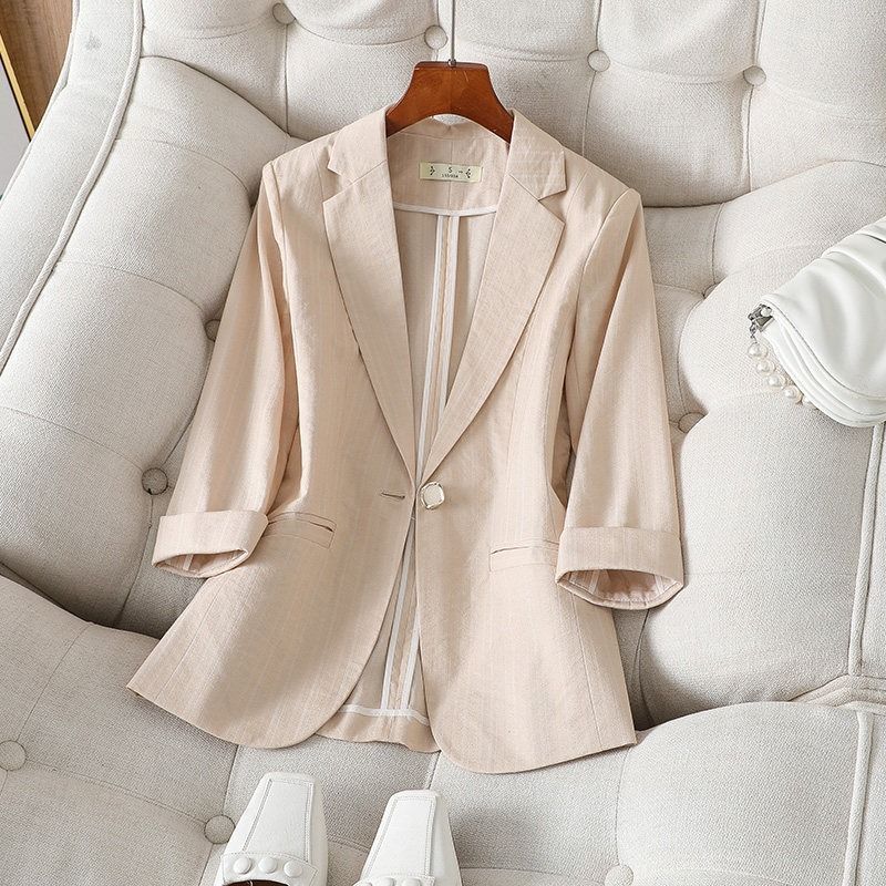 Personalized Women's Summer Suit Coat Slim Fit Cotton