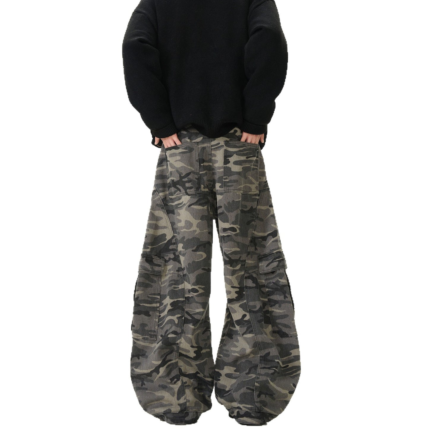American Fashion Brand Camouflaged Male Loose Casual Retro Machete