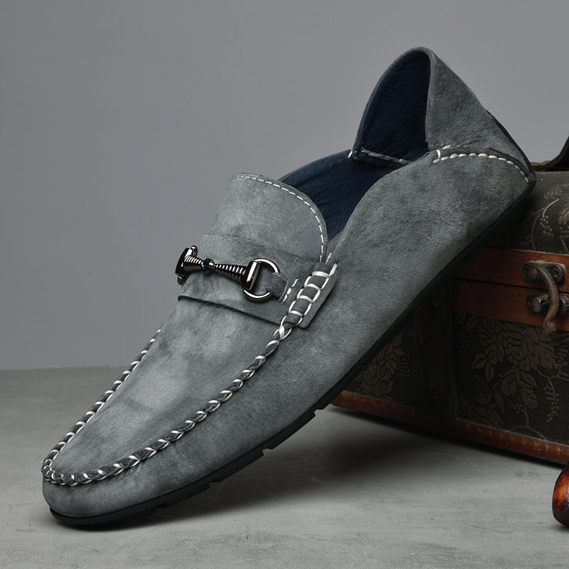 Men's Breathable Suede Casual Shoes Rubber Sole