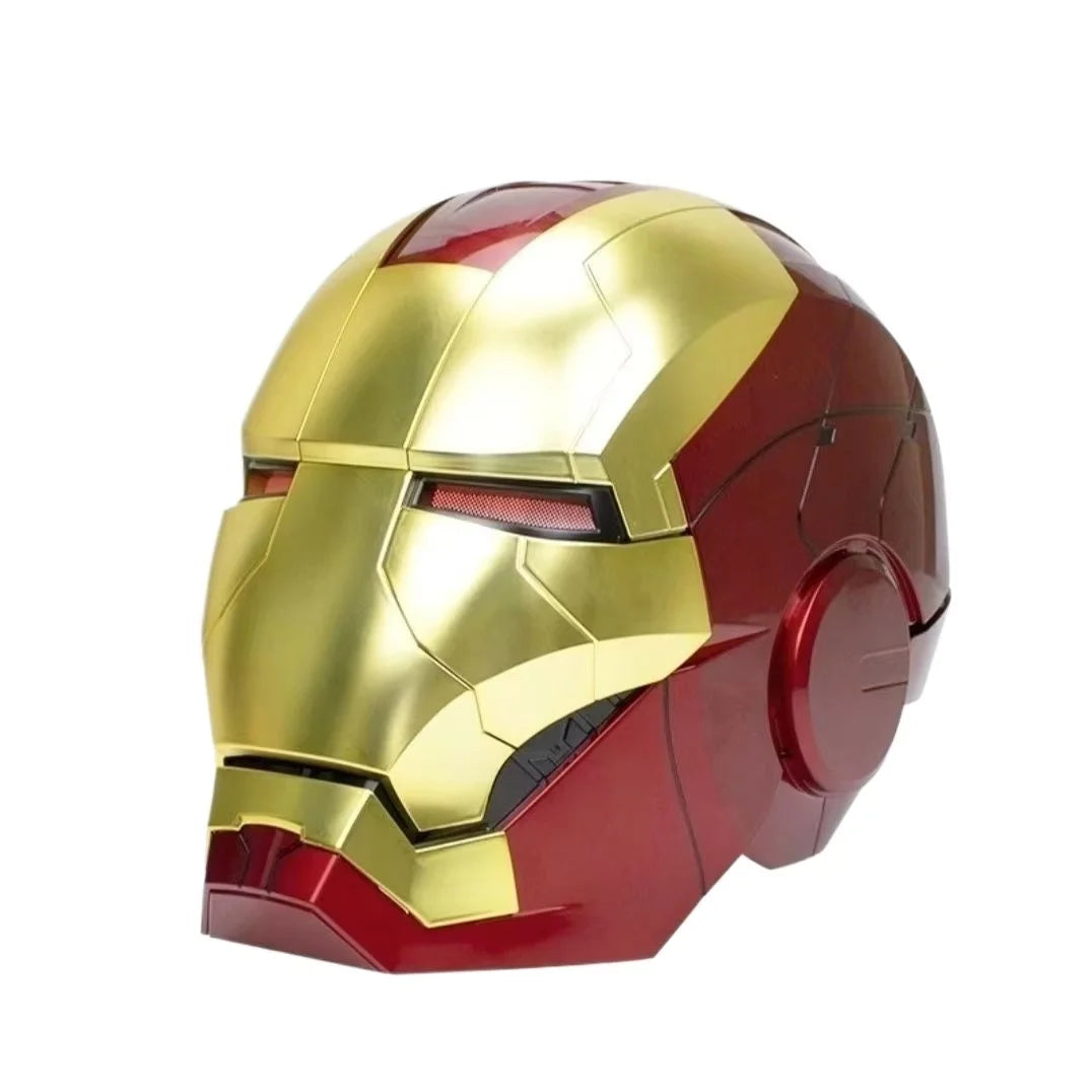 Iron Man MK5 Helmet, Voice-Activated, Light-Up Eyes, Wearable Metal Cosplay Mask