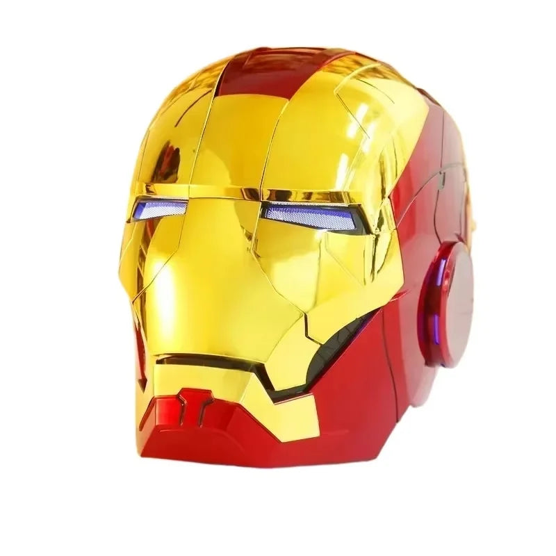 Iron Man MK5 Helmet, Voice-Activated, Light-Up Eyes, Wearable Metal Cosplay Mask