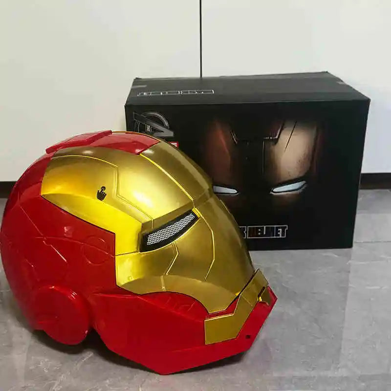 Iron Man MK5 Electric Helmet, 1:1 Wearable Cosplay Mask with LED Eyes