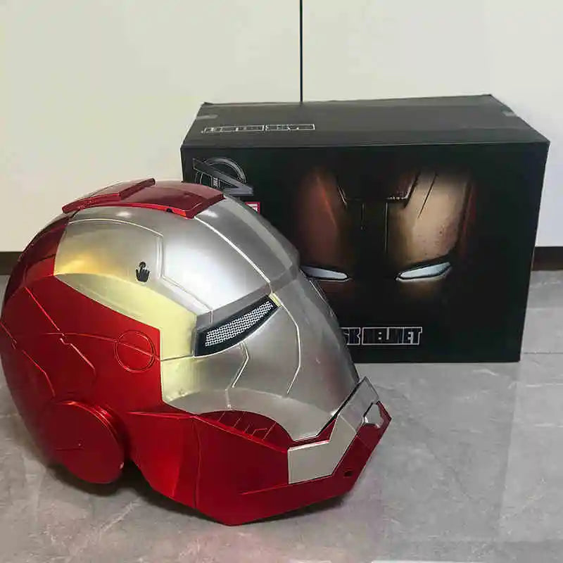 Iron Man MK5 Electric Helmet, 1:1 Wearable Cosplay Mask with LED Eyes