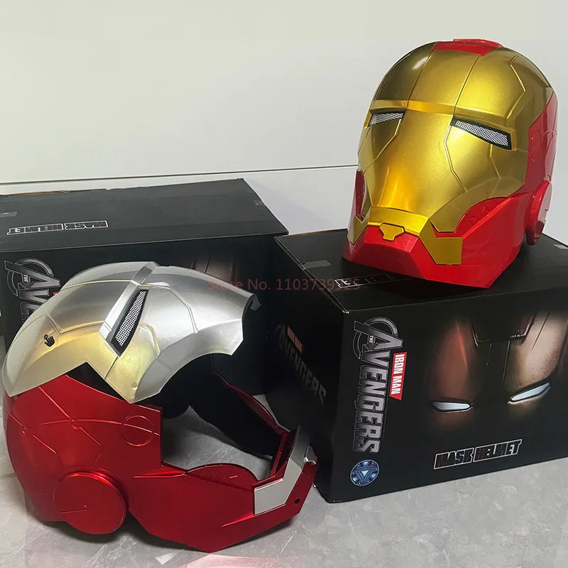 Iron Man MK5 Electric Helmet, 1:1 Wearable Cosplay Mask with LED Eyes