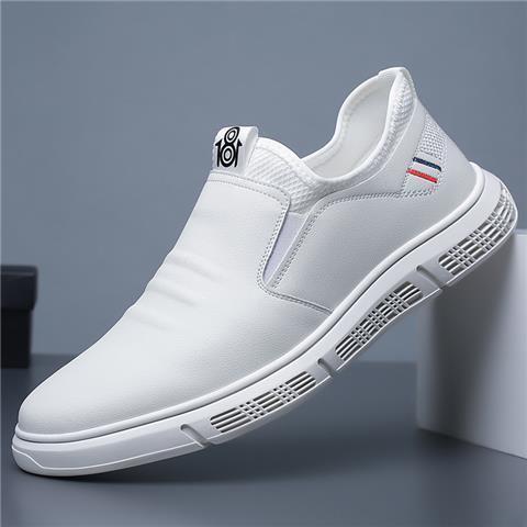 Men's Black White Casual Flats Walking Shoes
