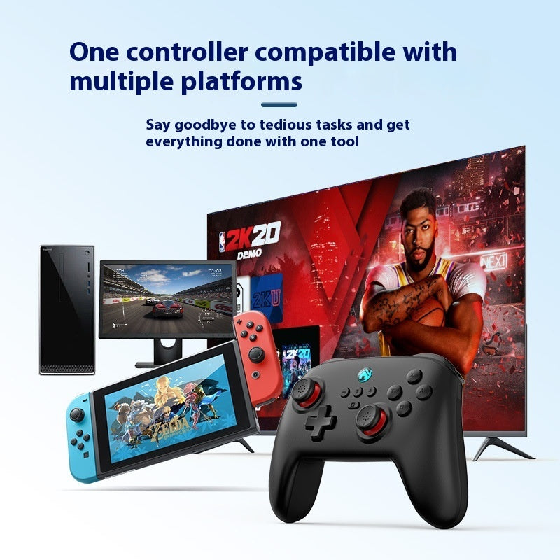 Wireless Bluetooth Game Controller with Six-Axis Sensor for Switch, PC, Android, iPhone
