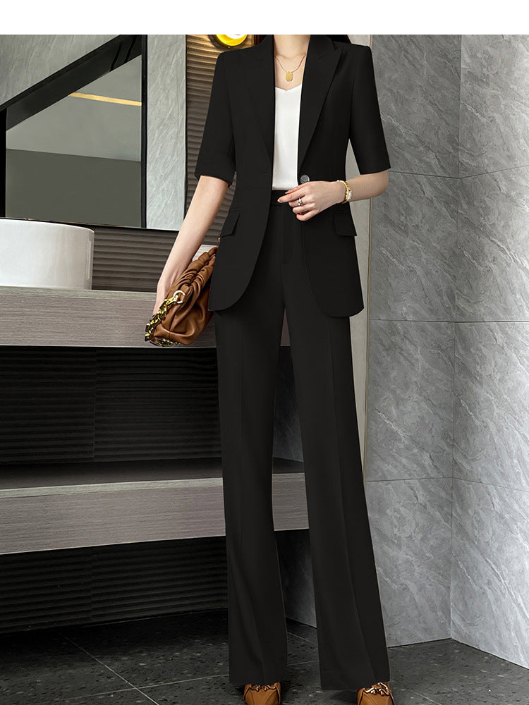 Ensemble deux pièces haut de gamme avec pantalon large