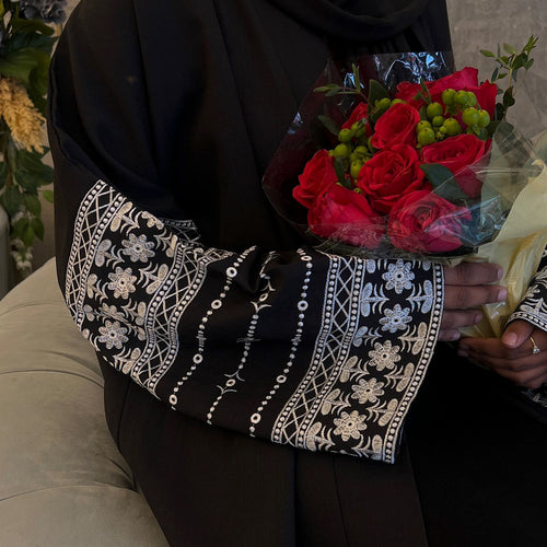Embroidered Elegant Cardigan Robe for Middle East Saudi Turkey Dubai