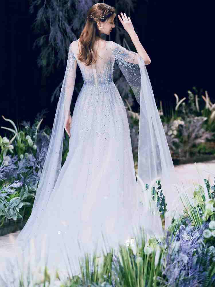 High-End Light Luxury Engagement Evening Dress for Wedding Banquet Women