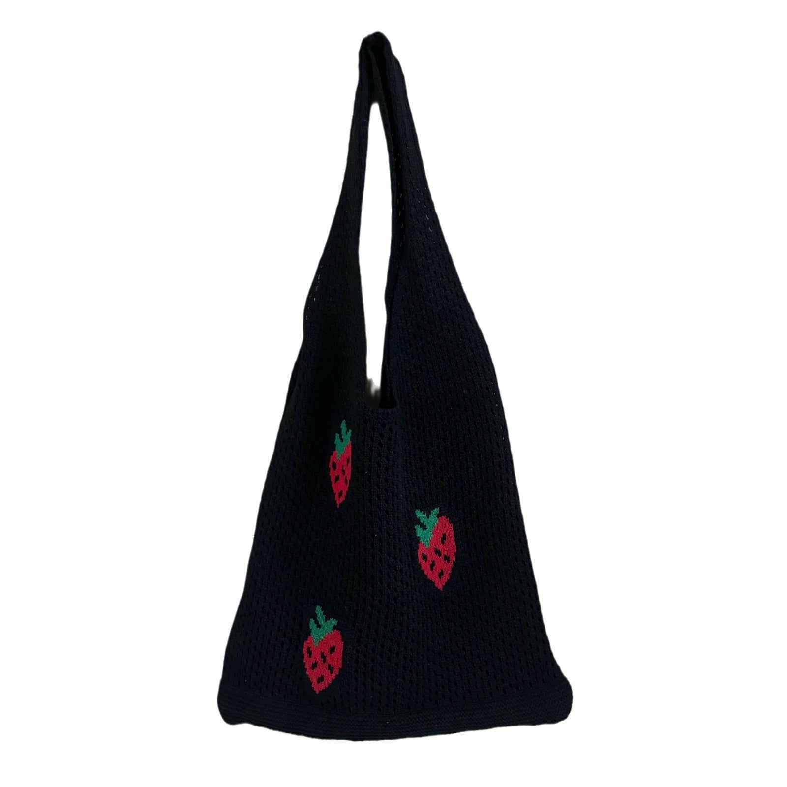 Strawberry Knitted Hollow Bag Polyester Urban Simplicity