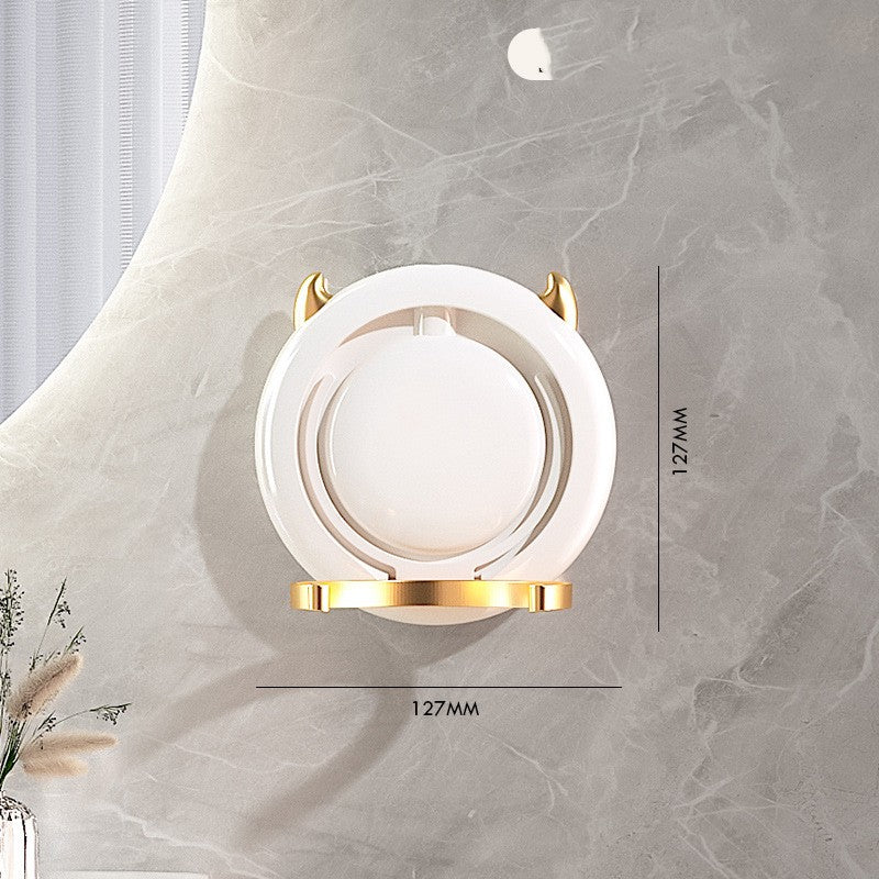 Wall-Mount Hair Dryer Shelf Without Punching