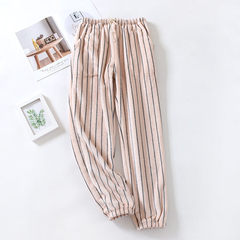Plus Size Women's Loose Flannel Pajama Pants