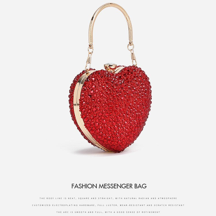 Sac à bandoulière croisé en chaîne incrustée de diamants