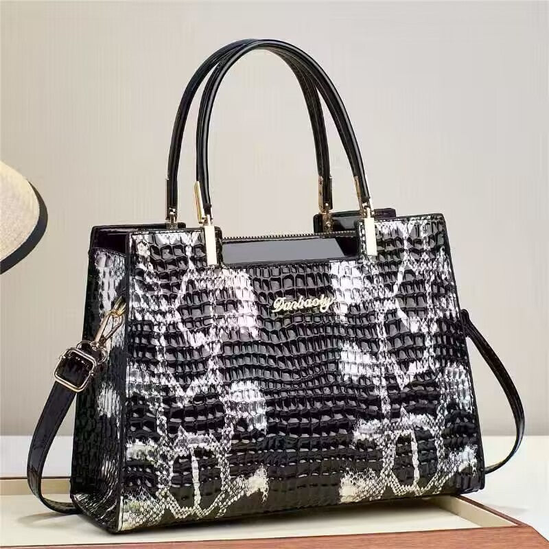 Grands sacs à main tendance en PU pour femmes avec poche intercalaire, 30x22x12cm