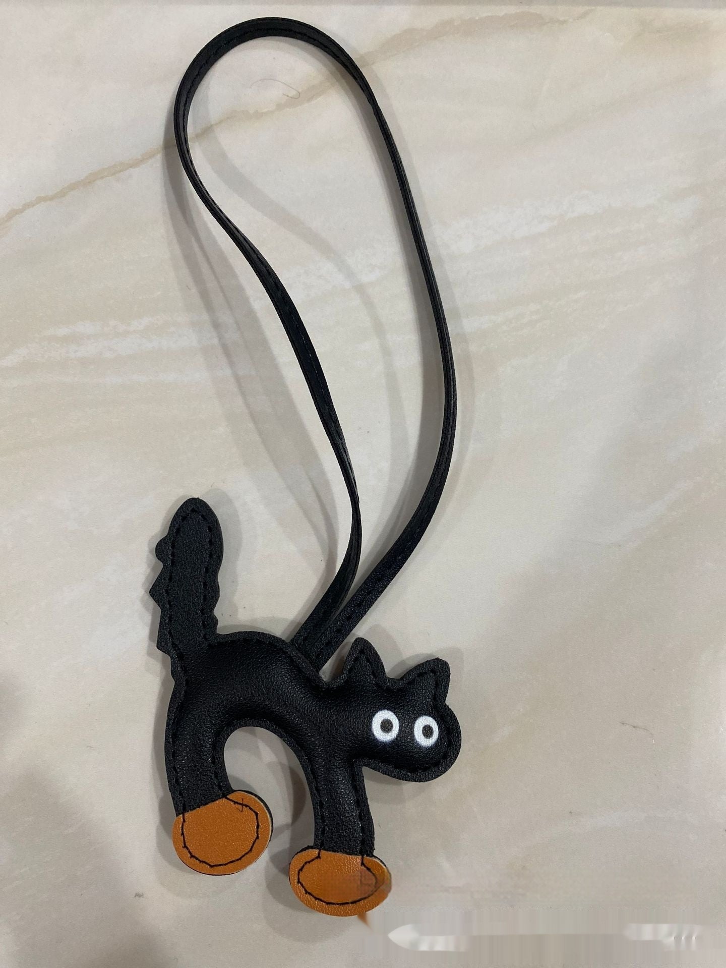 Mini Cat PU Leather Bag Pendant 8.5x9cm
