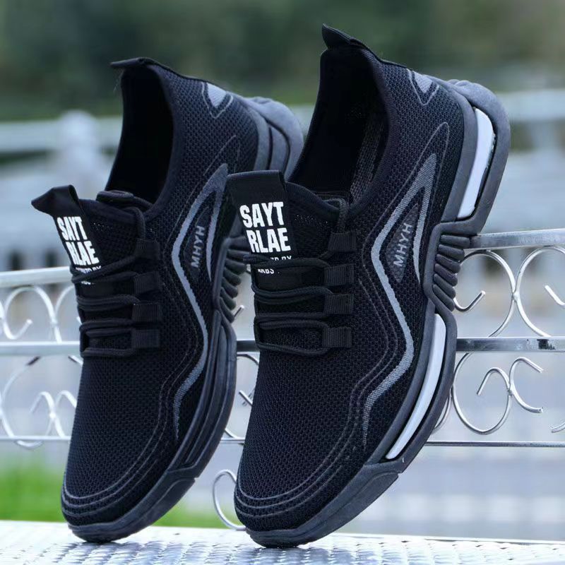 Men's Breathable Summer Sneakers Low Top Mesh Casual Shoes