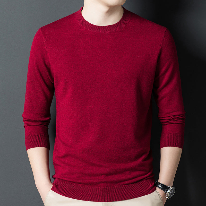 Men's Fashion Casual Pure Cashmere Knitted Bottoming Shirt