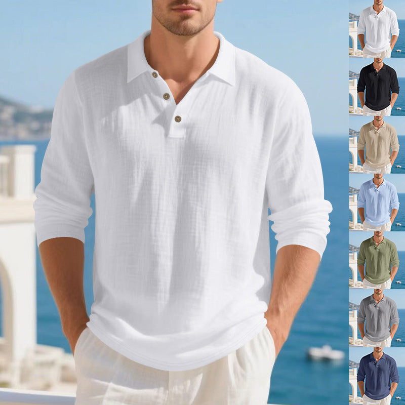 Casual Business Men's Long Sleeve Shirt for Spring and Autumn