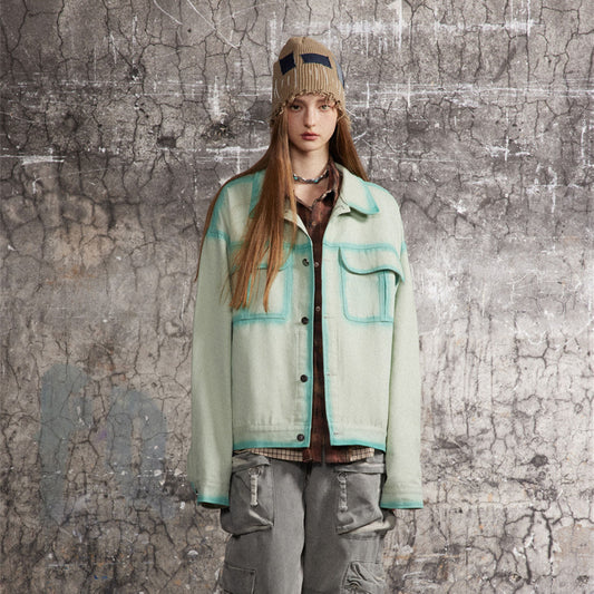 Hand-painted Outline Coat For Men