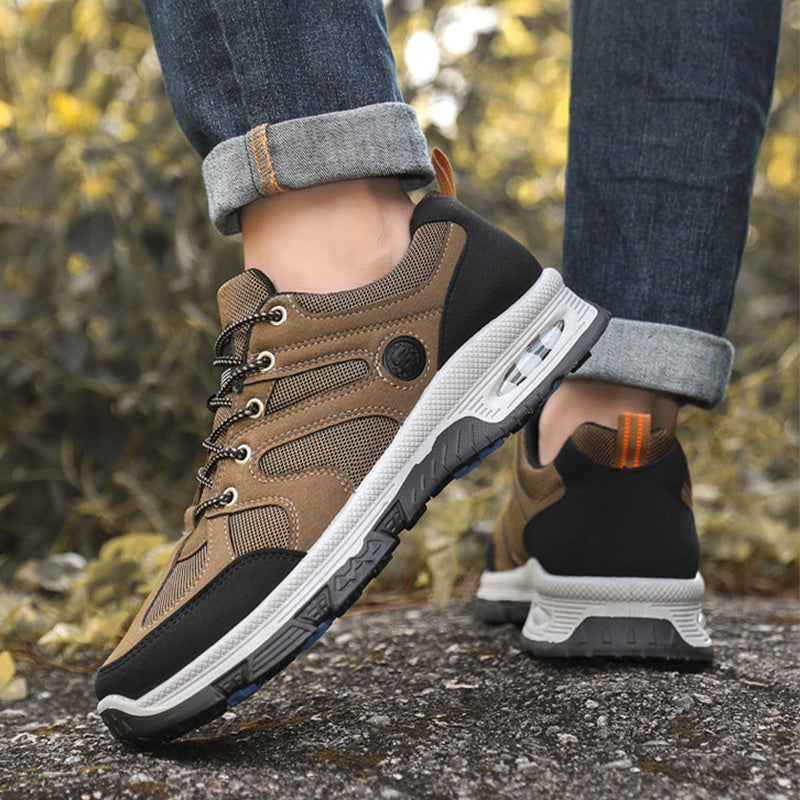 Casual Air Cushion Mesh Shoes Men Outdoor Breathable Lace-up Sneakers Running Sports Shoes