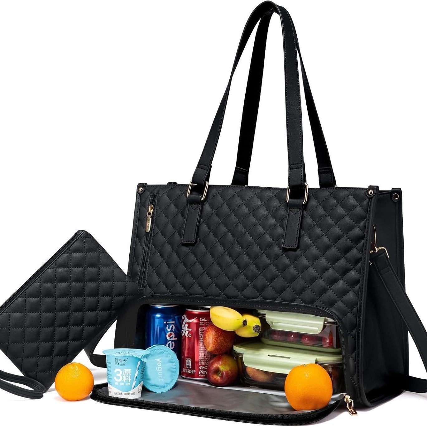 Stylish Large-Capacity Insulated Tote Bag with Leak-Free Design for Everyday Use