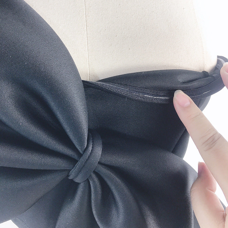 Bow Wrap Off-Shoulder Versatile Crop Top