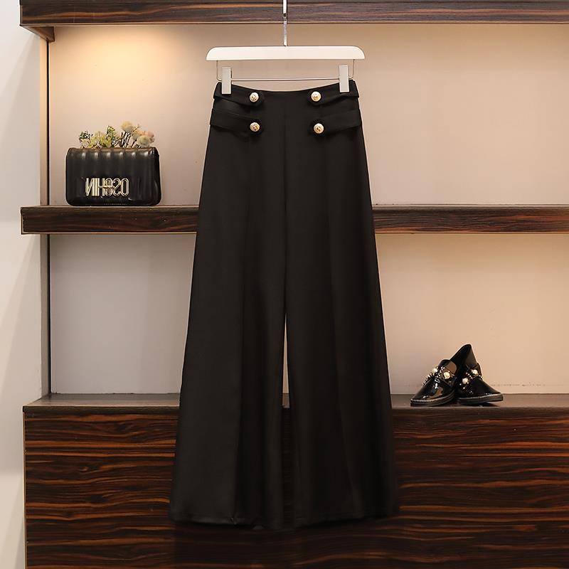 Ensemble féminin haut sans manches à col en V et taille haute