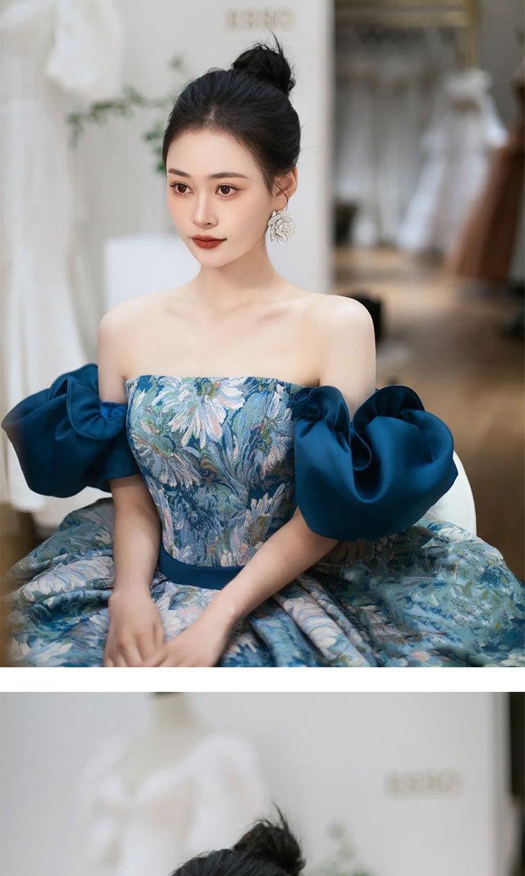 Robe de soirée formelle de fiançailles pour la mariée avec une texture sophistiquée