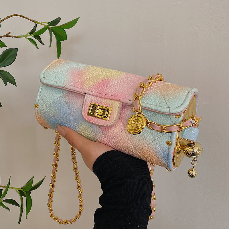 Sac messager à une épaule en PU coloré 20cm x 10cm x 7cm Bandoulière réglable