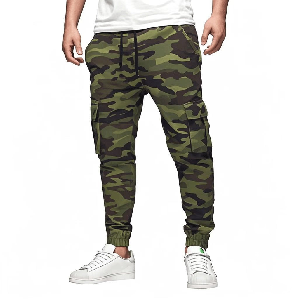 Men's Multi-Pocket Drawstring Japanese Leisure Overalls Cotton