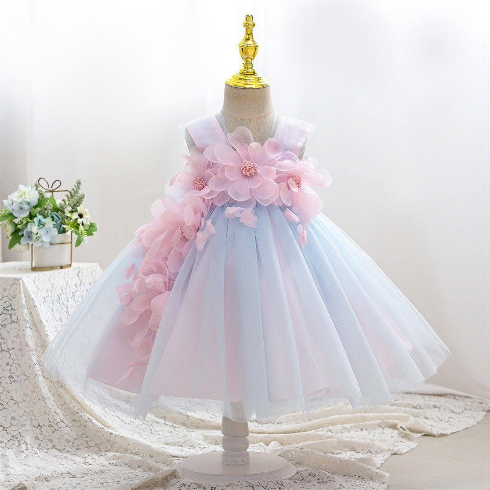 Korean Style Baby Full-year Princess Dress Vest Rainbow Children's Skirt