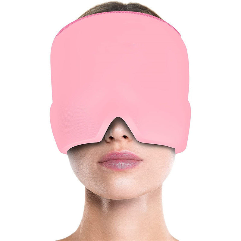 Migraine Relief Hat Cold Therapy Ice Pack Eye Mask for Puffy Eyes Comfortable Head Wrap